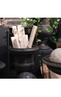 Vase de jardin en marbre noir de style XVIIIème - Taille S