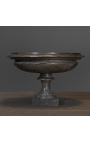 Large 18th century style black marble bowl