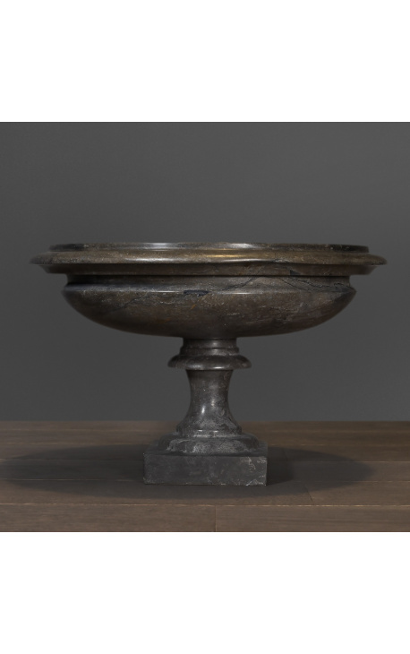 Large 18th century style black marble bowl