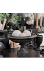 Large 18th century style black marble bowl