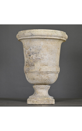 Vase de jardin en pierre de sable de style XVIIIème - Taille M