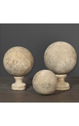 Set of 3 sand stone spheres