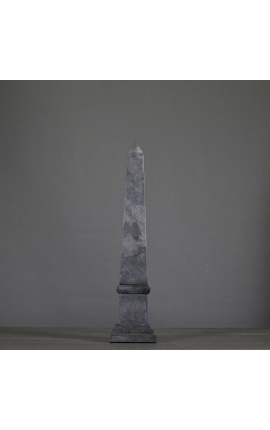 Obélisque sculpté en marbre gris de 40 cm taille M