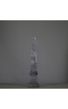 Obelisk geschnitzt in 40 cm grau Marmor Größe M