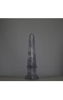 Obélisque sculpté en marbre gris de 40 cm taille M