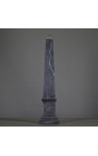Obélisque sculpté en marbre gris de 51 cm taille L