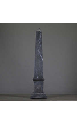 Obelisco scolpito in marmo grigio di 51 cm dimensione L
