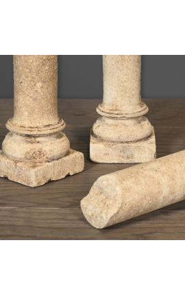 Set de 3 coloane din piatră de nisip în stil secolul al XVIII-lea