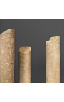 Conjunto de 3 columnas de piedra arenisca estilo siglo XVIII