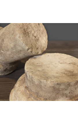 Set of 4 sand stone column bases