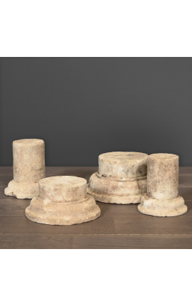 Set mit 4 Säulenfüßen aus Sandstein