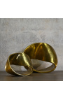 Golden Möbius ribbon sculpture - Size M