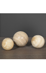 Set of 3 beige Onyx spheres