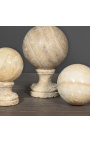 Set of 3 beige Onyx spheres