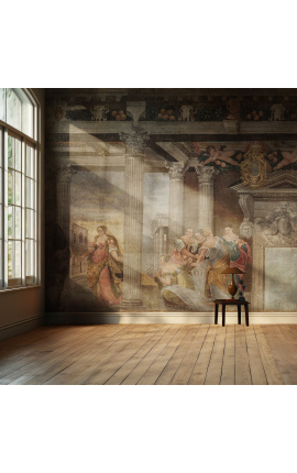Very large panoramic wallpaper "A la cour" - 13 m x 2.5 m