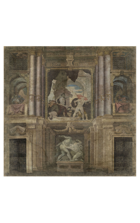 Carta da parati panoramica Barocco barocco "Battaglia" n. 1" - 3 m x 3.05 m