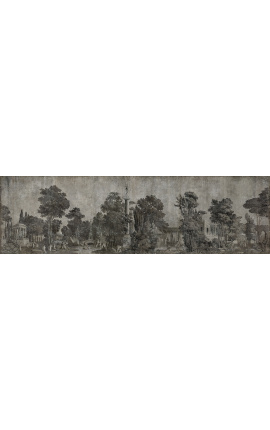 Very large panoramic wallpaper &quot;Grisaille&quot; - 900 cm x 260 cm