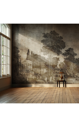 Erittäin suuri panoraaman taustakuva "Grisaille" - 900 cm x 260 cm