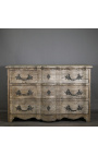 Large crossbow chest of drawers 3 drawers in natural mindi wood