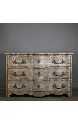 Large crossbow chest of drawers 3 drawers in natural mindi wood