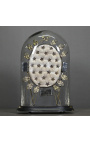 Oval cristal dome novia en soporte de madera "El medallón"