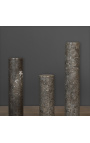 Conjunto de 3 columnas de mármol negro estilo siglo XVIII