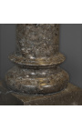 Zestaw 3 kolumn z czarnego marmuru w stylu XVIII wieku