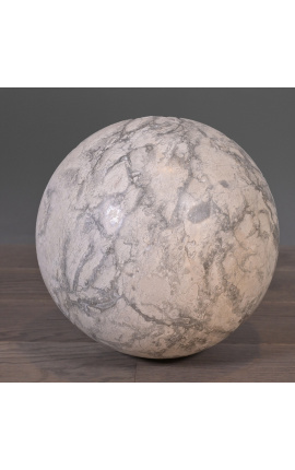 Sphère en marbre gris et blanc - Taille XL