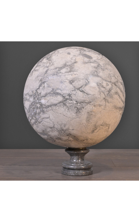 Sphere in marble gris et blanc - veľkosť XL