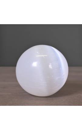 Esfera em selenita - 12 cm diâmetro
