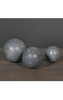 Set van 3 grijs marmeren bollen