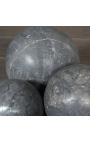 Set aus 3 grauen Marmorkugeln