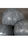 Set of 3 gray marble spheres