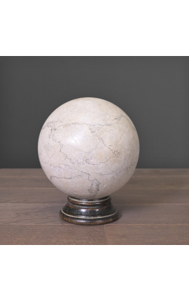 Sphère en marbre blanc - Taille L