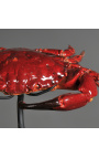 Ensemble de 3 crabes rouges sur support noir mat