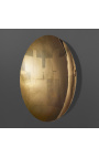 Grand miroir rond concave contemporain doré - Ø 100cm