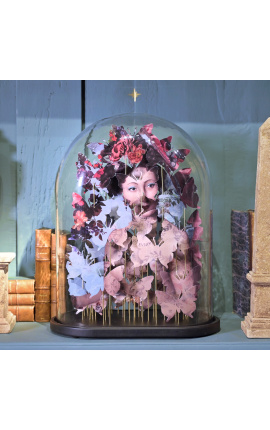 Анаморфоз в стеклянном овальном куполе на деревянном стенде &quot;La Belle&quot;