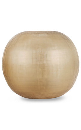 Very large round vase &quot;Maddy&quot; clear beige brown glass