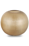Très grand vase rond Maddy en verre martelé beige clair