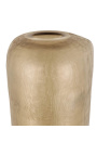 Много голяма цилиндрична ваза "Мади" прозрачно бежово кафяво стъкло
