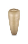 Très grand vase cylindrique "Maddy" en verre martelé beige clair