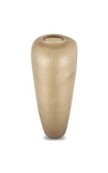 Veldig stor cylindrisk vas Maddy klart beigebrunt glas