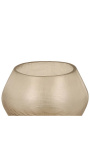 Tealight "Maddy" clear beige brown glass