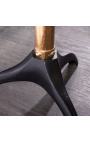 Table d'appoint ronde "Helix" en aluminium et acier couleur doré