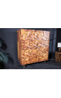High sideboard "Miles" rose wood with pattern 3d
