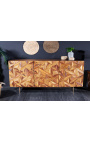 Sideboard "Miles" 3 portas em rosewood com padrão 3d