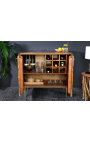 Bar kabinet "Kľúčové slová" rosewood s vzorom 3d