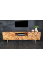 Mueble de TV "Miles" madera de rosa con patrón 3d
