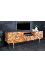Mueble de TV "Miles" madera de rosa con patrón 3d