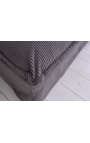 Canapé d'angle 255 cm CELESTE velours côtelé gris